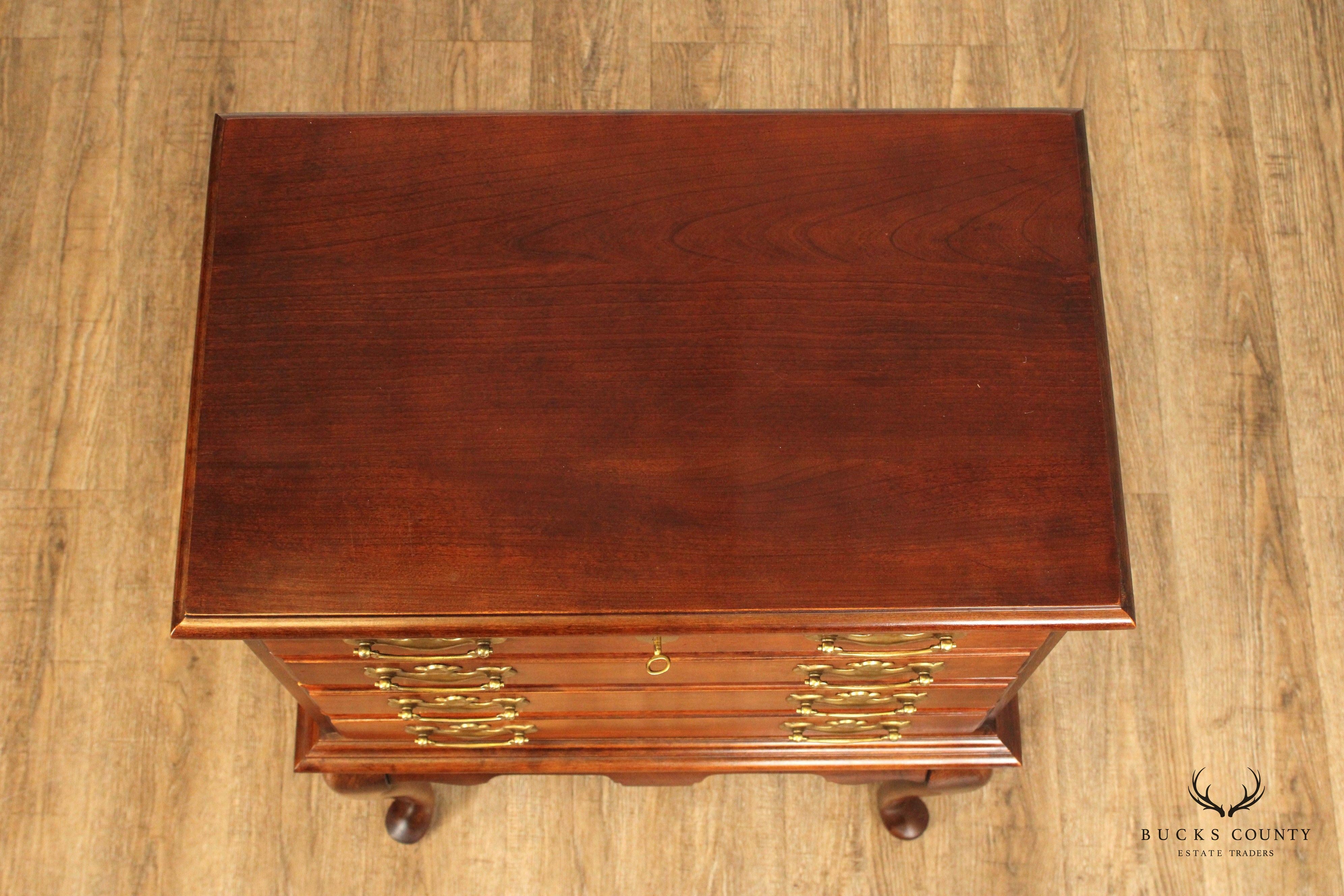 Queen Anne Style Cherry Silver Chest