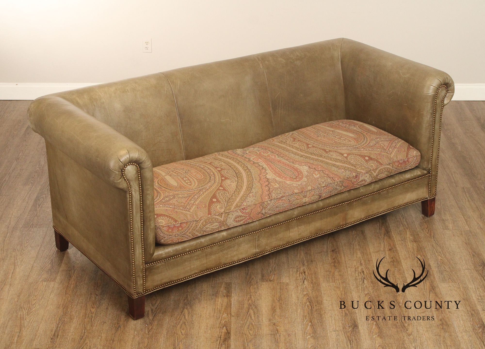 Ralph Lauren Even Arm Leather Sofa