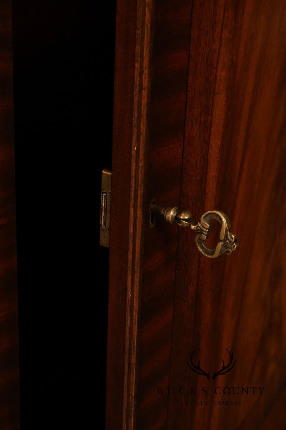 Bevan Funnell Reprodux English Georgian Style Inlaid Mahogany Breakfront