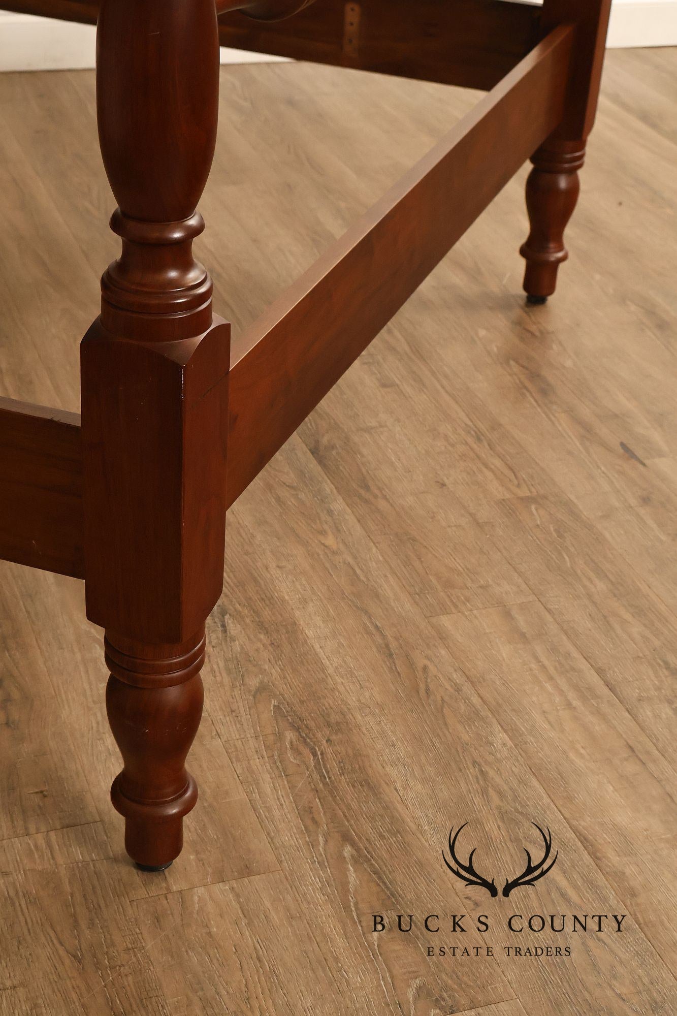 E.A. Clore & Sons Custom Walnut Queen Cannonball Bed