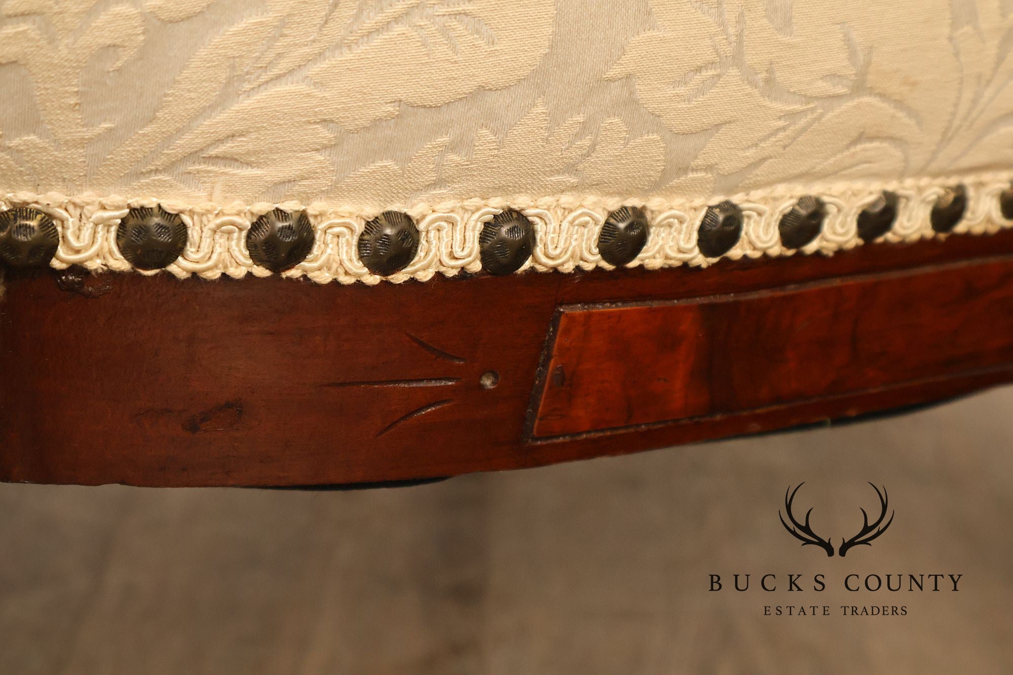 Antique Victorian Carved Walnut Parlor Armchair
