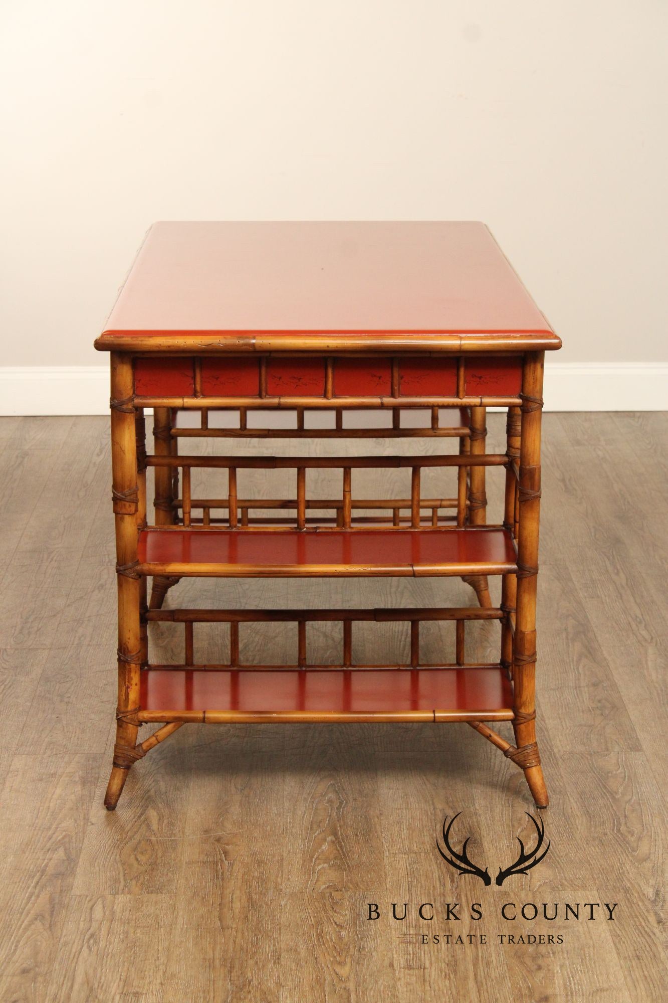 Baker Milling Road Chinoiserie Style Bamboo Desk