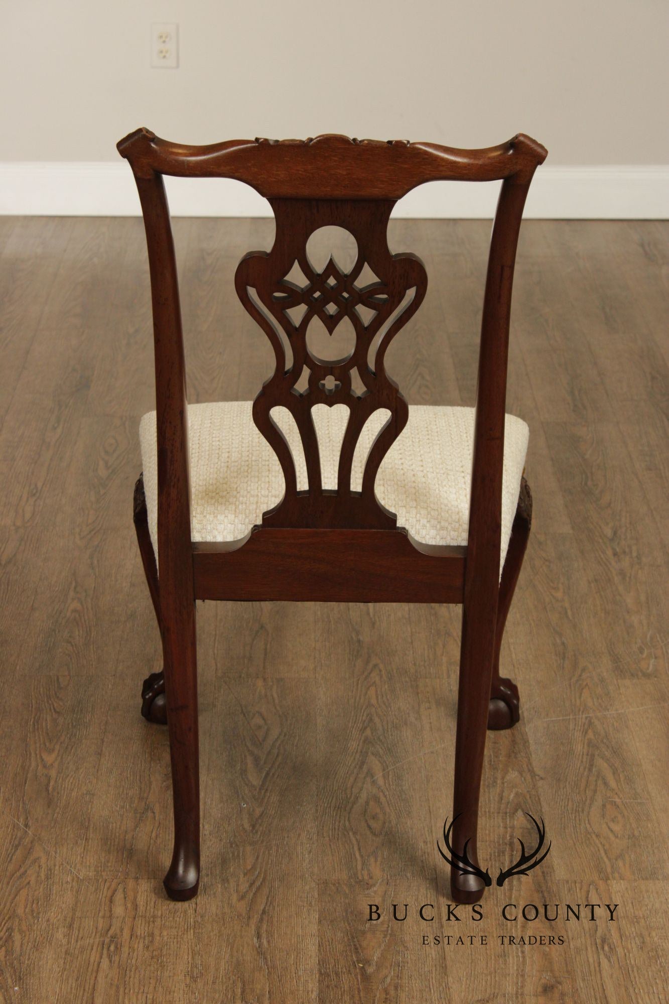 1940's Chippendale Style Custom Mahogany Set Of Six Dining Chairs