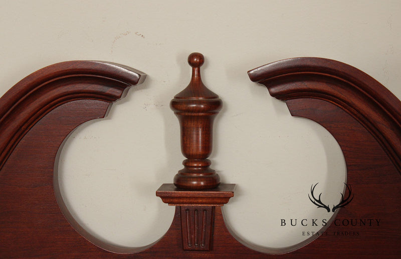 Chippendale Style Carved Cherry Pediment Wall Mirror