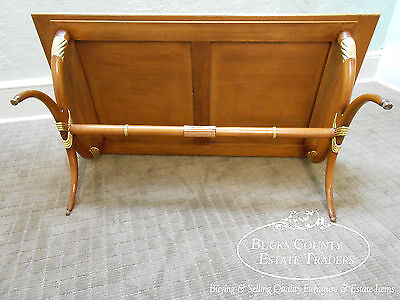 High Quality French Regency Directoire X Base Coffee Table w/ Gilt Accents