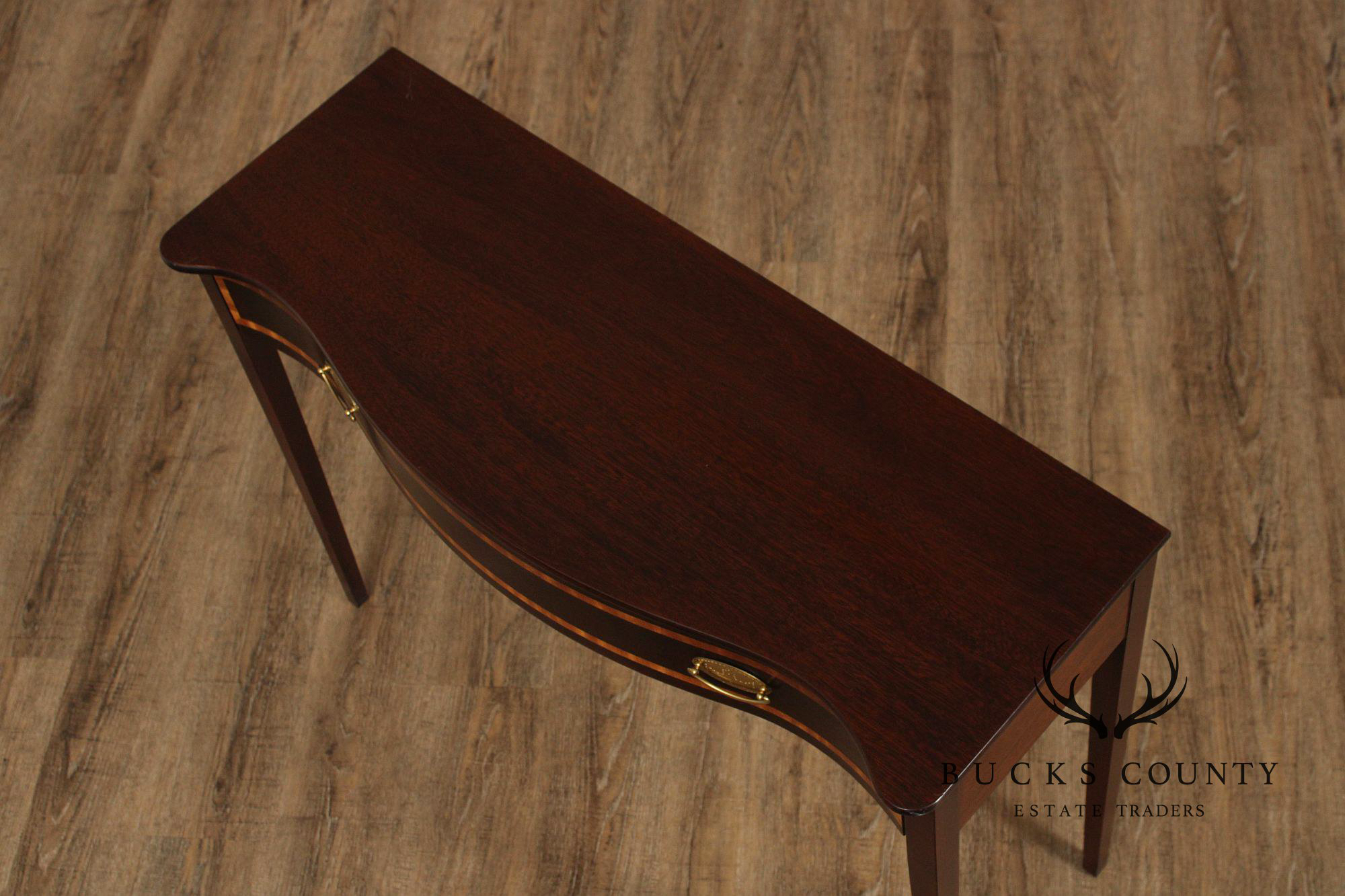Federal Style Inlaid Mahogany Narrow Console Table