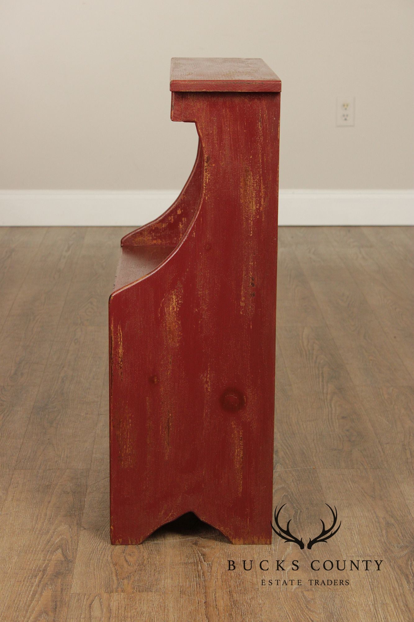 Primitive Painted Three-Tier Display Shelf