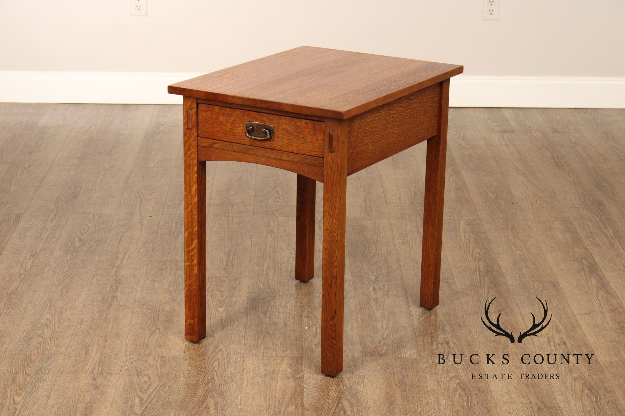 Stickley Mission Collection Oak One Drawer End Table