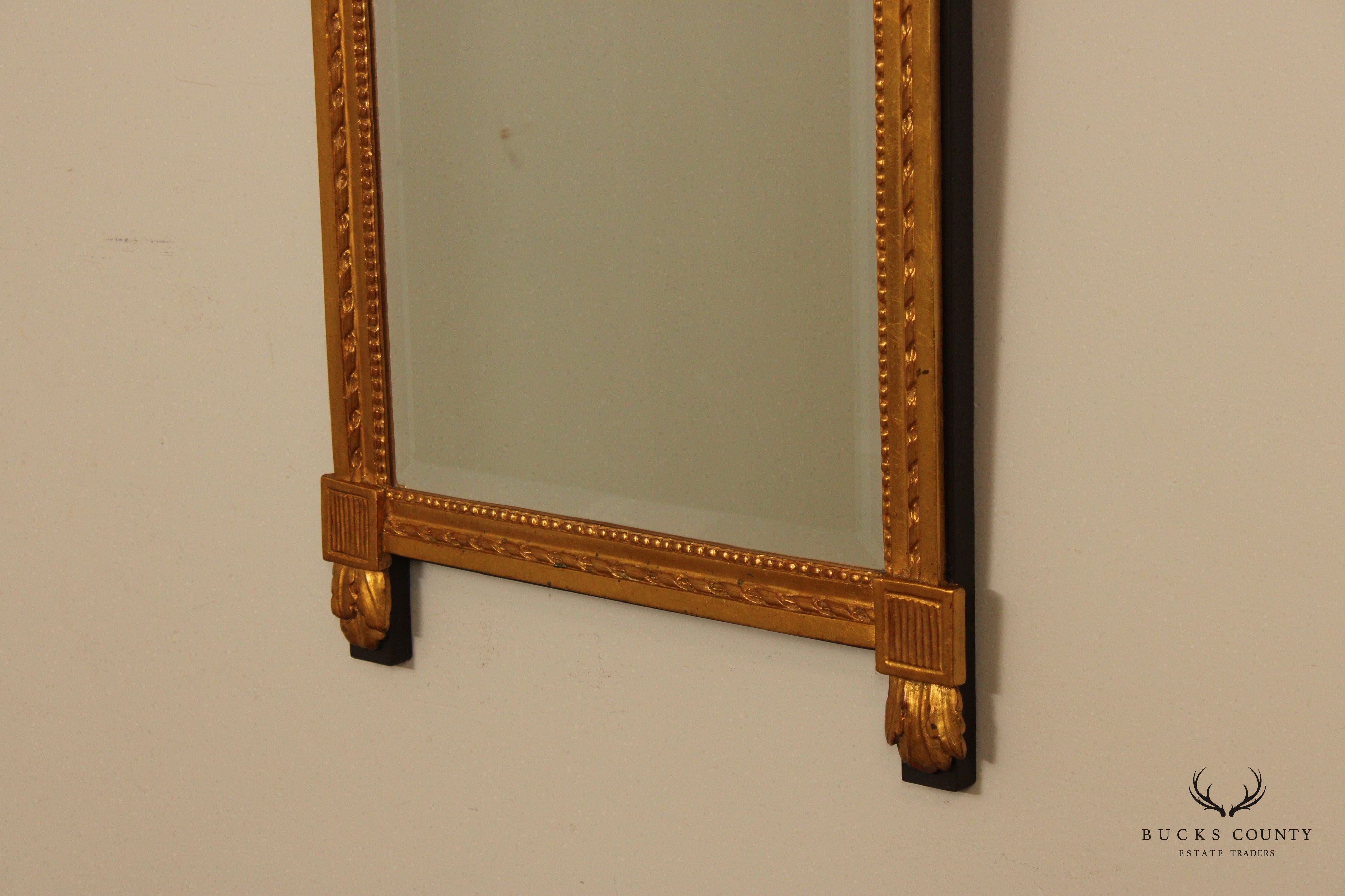 French Louis XVI Style Carved Giltwood Mirror