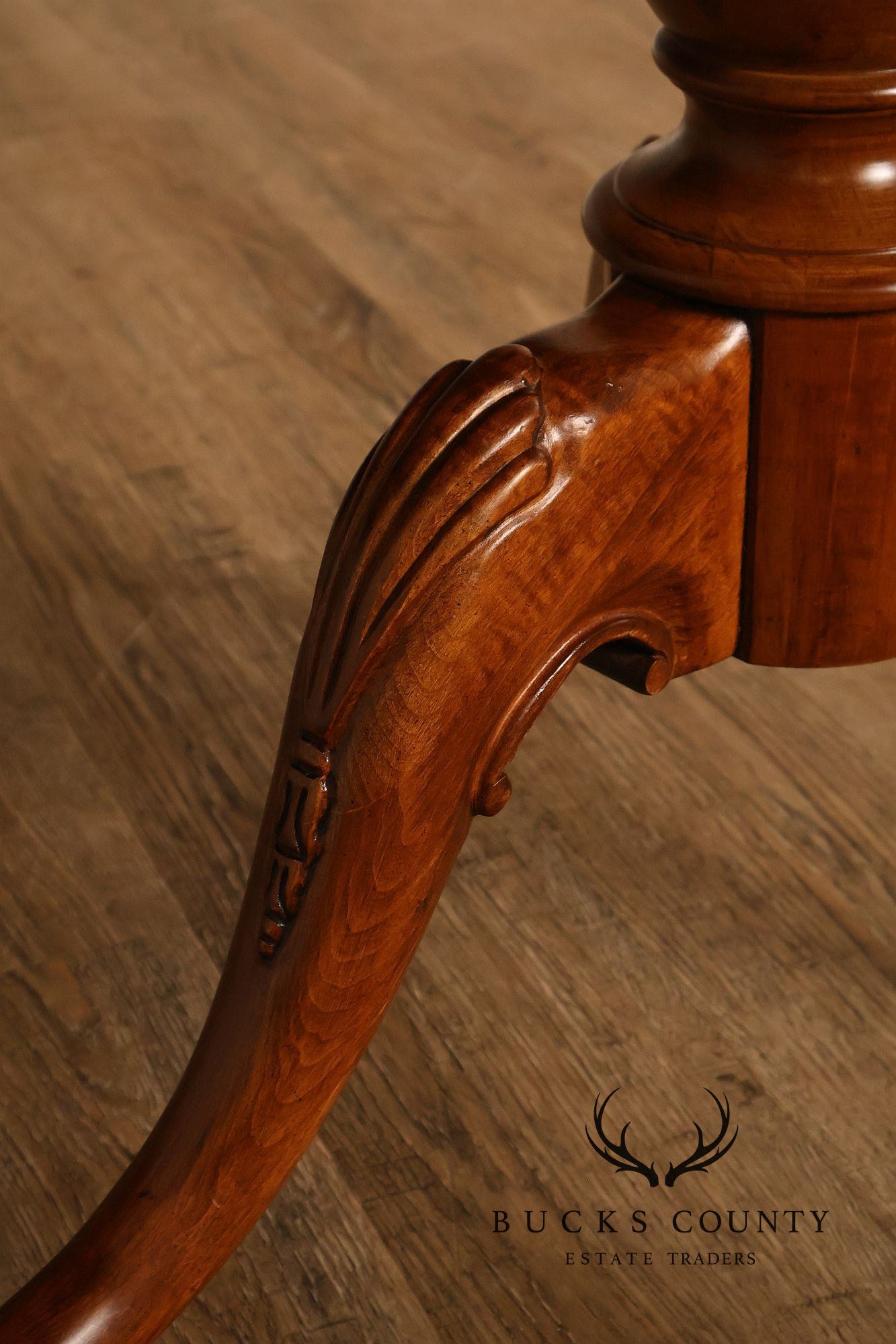 Chippendale Style Cherry Double Pedestal Extendable Dining Table