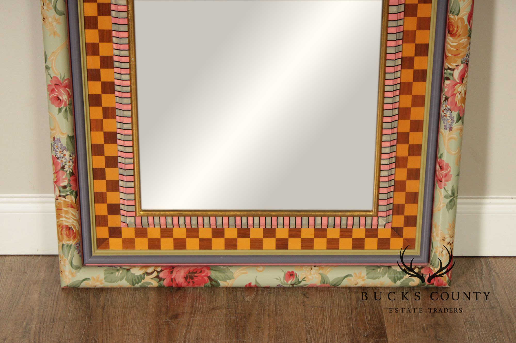 MacKenzie-Childs Whimsical Hand-Painted Wall Mirror