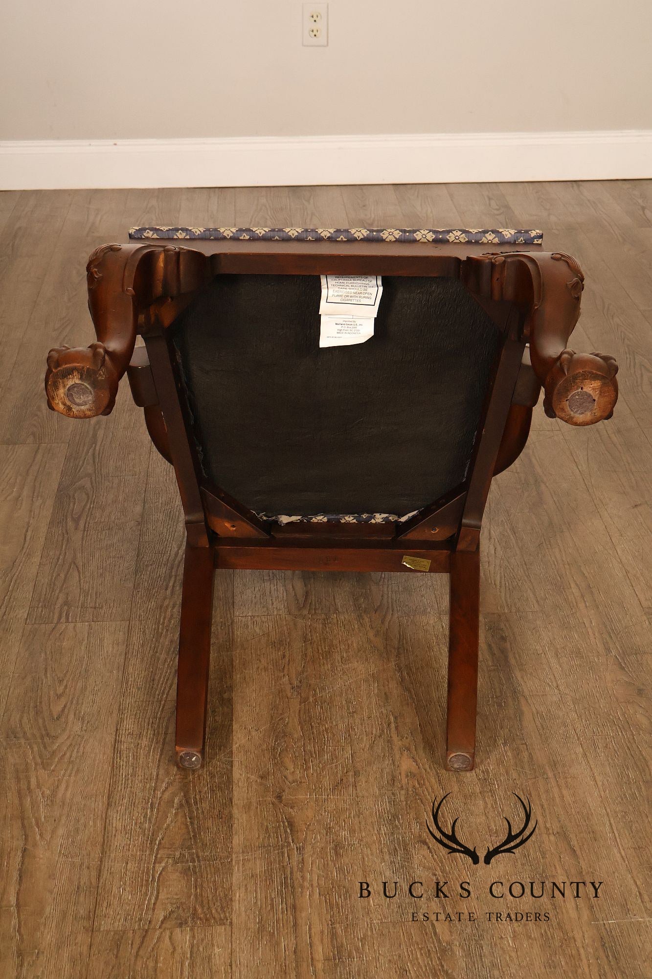 Maitland Smith Chippendale Style Pair Of Mahogany Armchairs