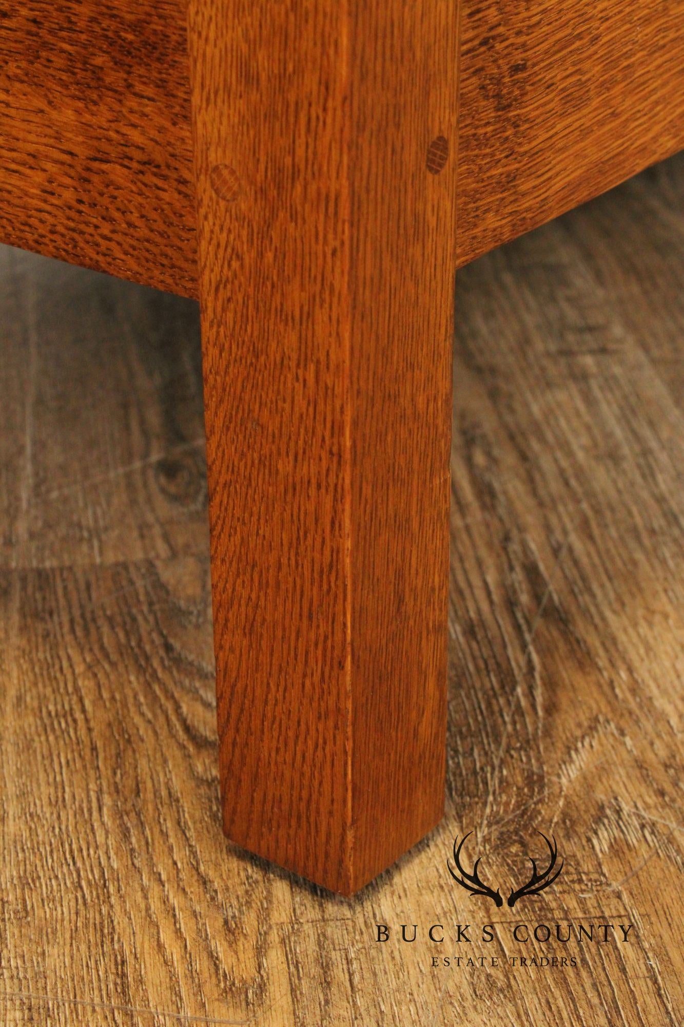 Stickley Mission Collection Oak Spindle Settle