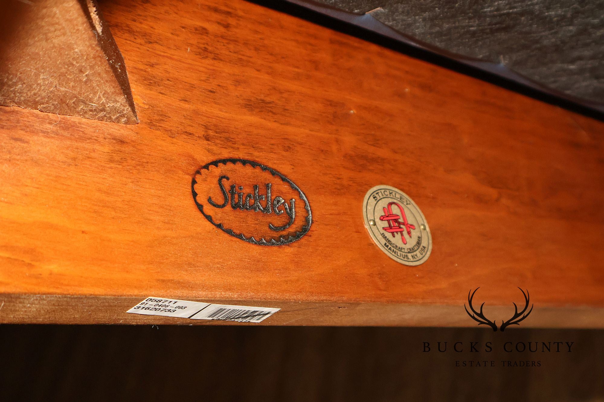 Stickley Mission Collection Cherry Bow Arm Morris Chair and Ottoman