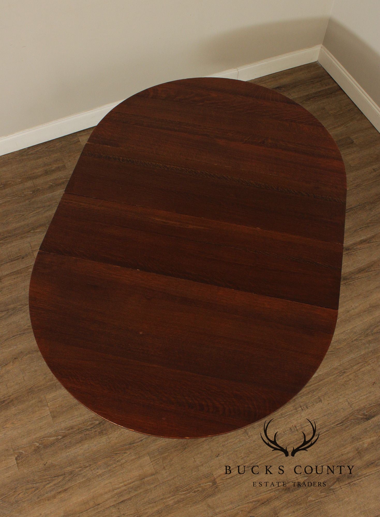 Limbert Furniture Antique Mission Oak Round Top Expandable Dining Table