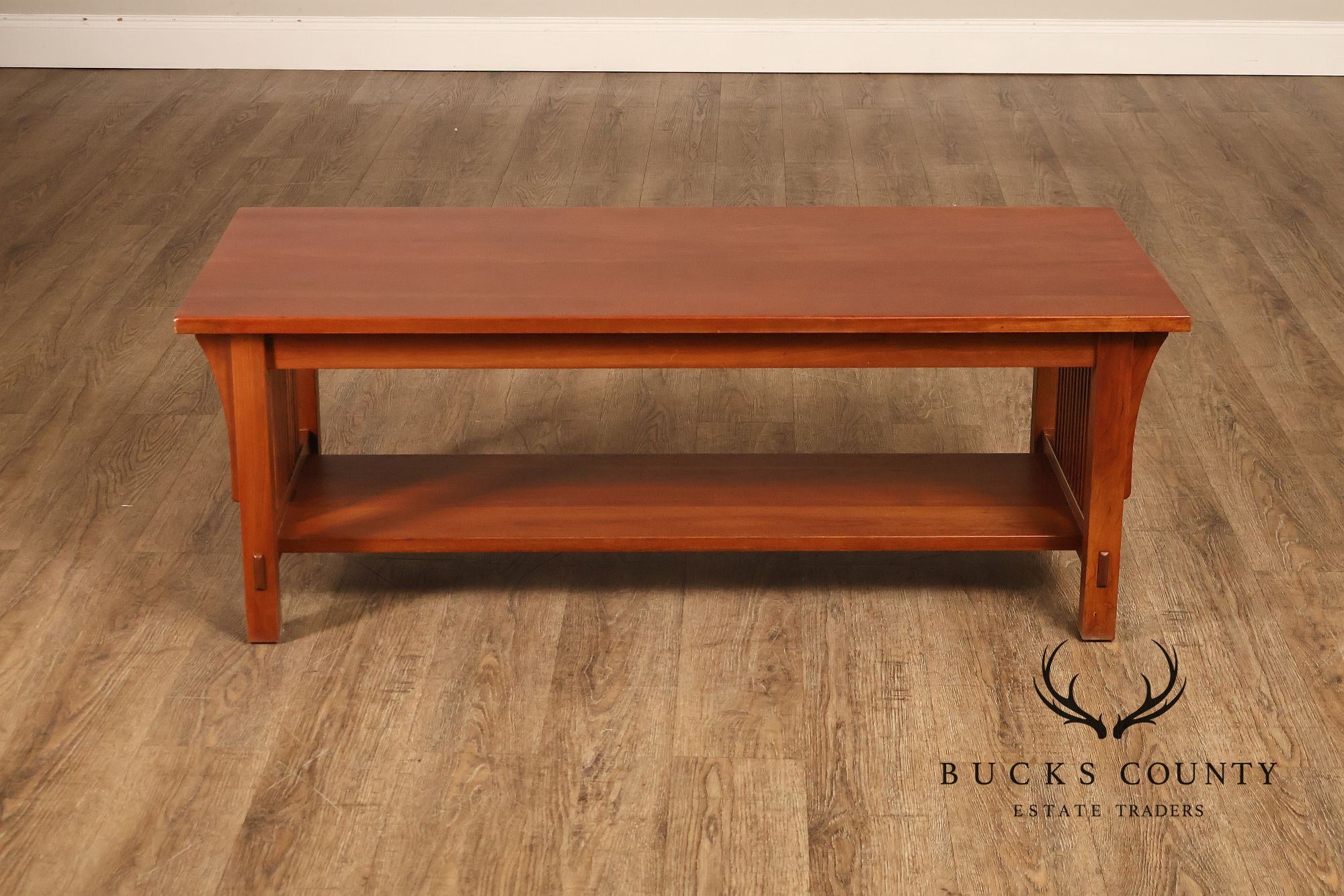 Stickley Mission Collection Cherry Spindle Coffee Table