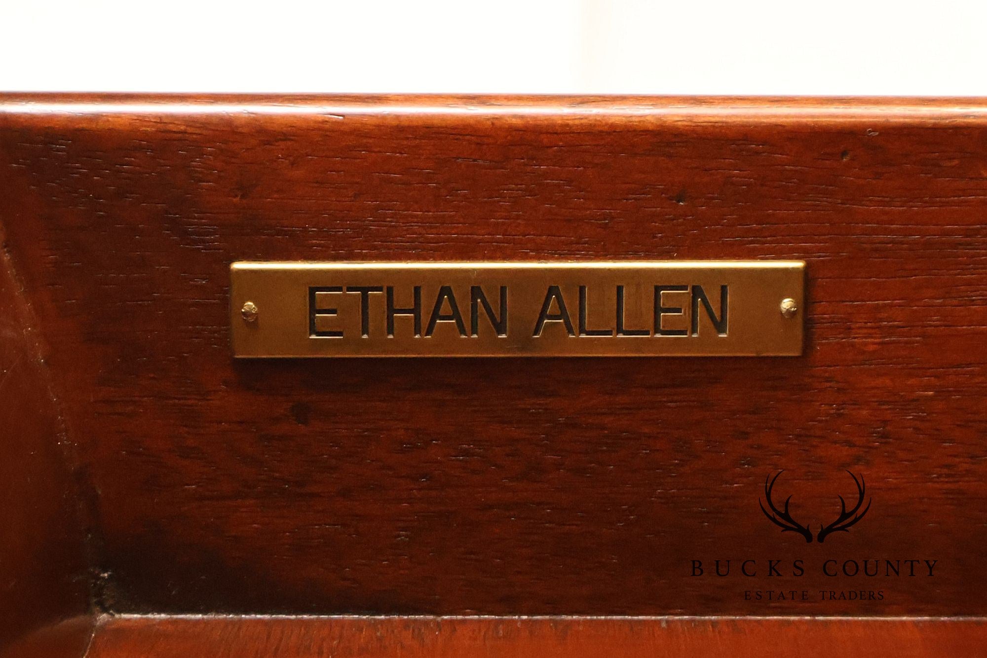 Ethan Allen Townhouse Collection Burlwood Bombe Chest