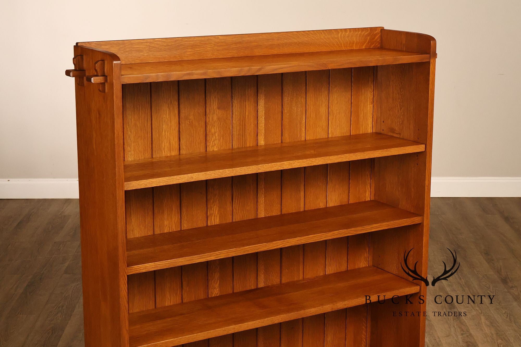 Stickley Mission Collection Oak Open Double Bookcase