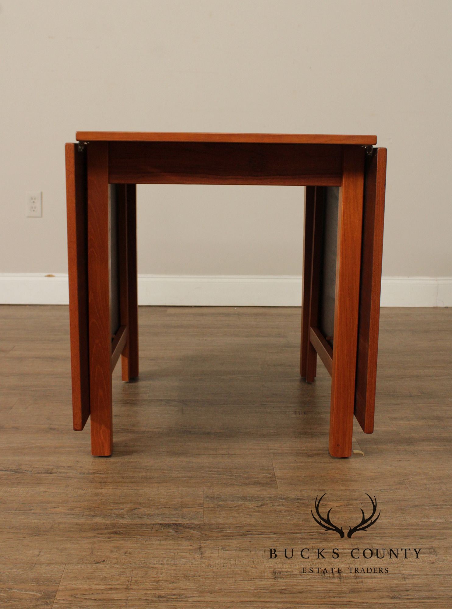 Danish Modern Teak Drop Leaf Dining Table