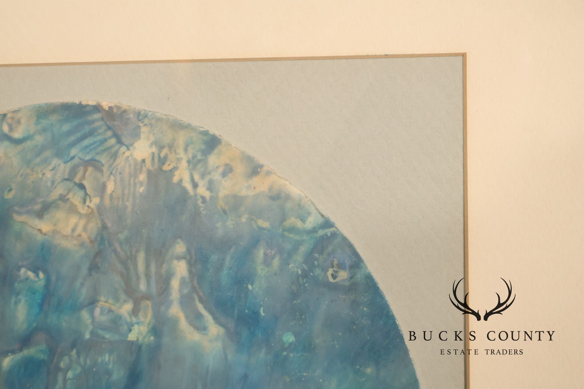 Suzanne Marinell Melted Wax Painting, 'The North Wind and The Ice Maiden'