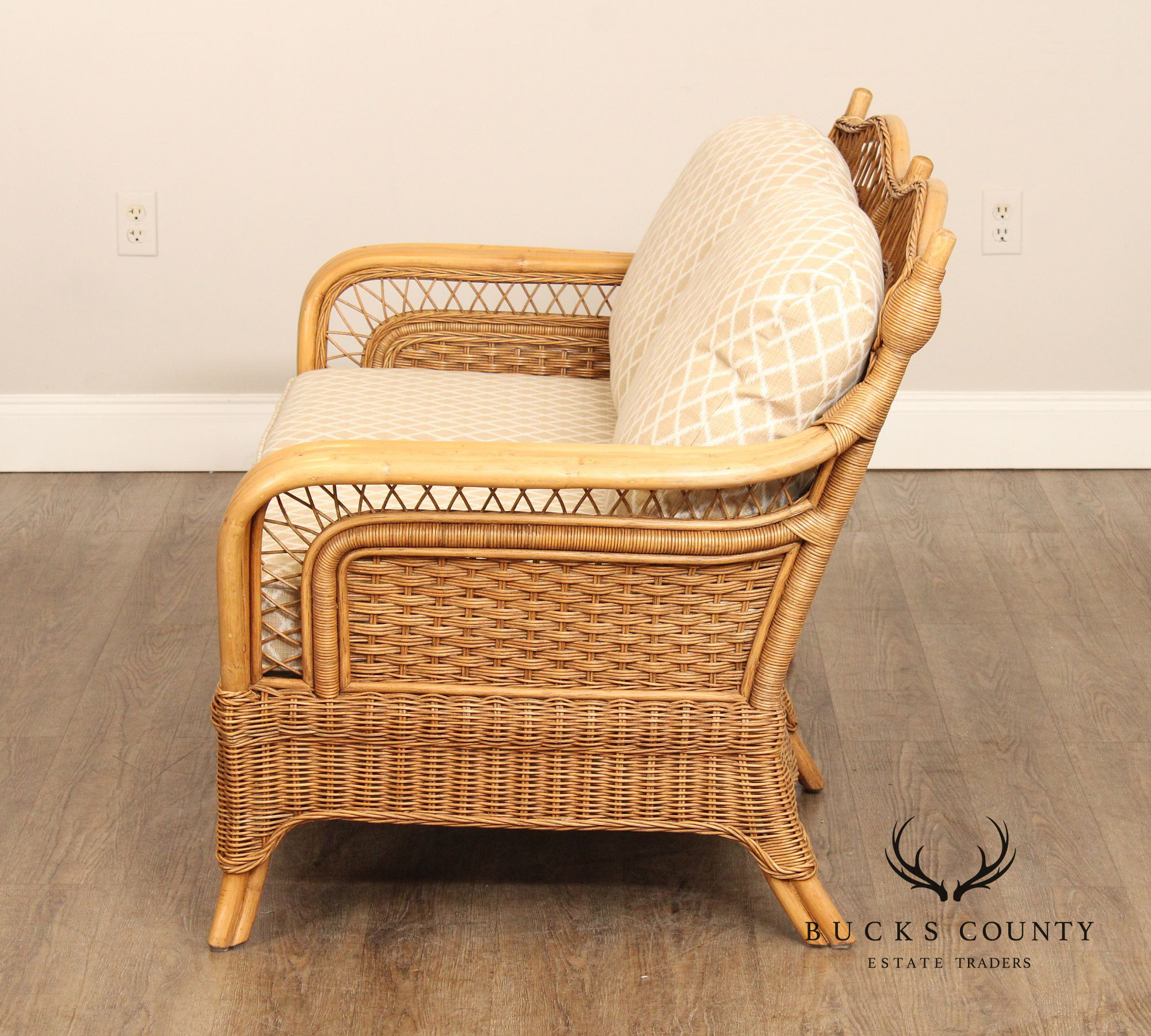 Braxton Culler Rattan and Wicker Loveseat