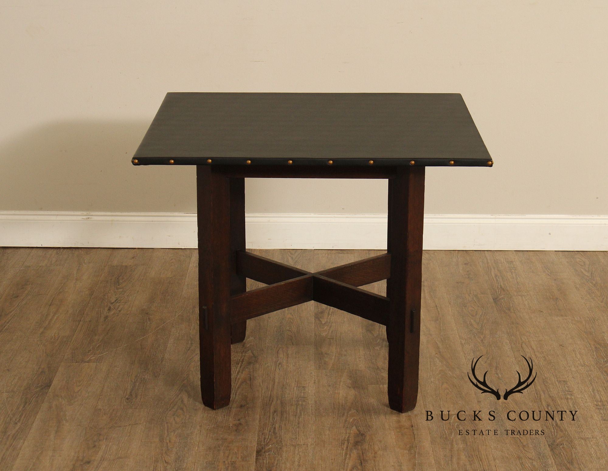 STICKLEY BROTHERS ANTIQUE MISSION OAK GAME TABLE