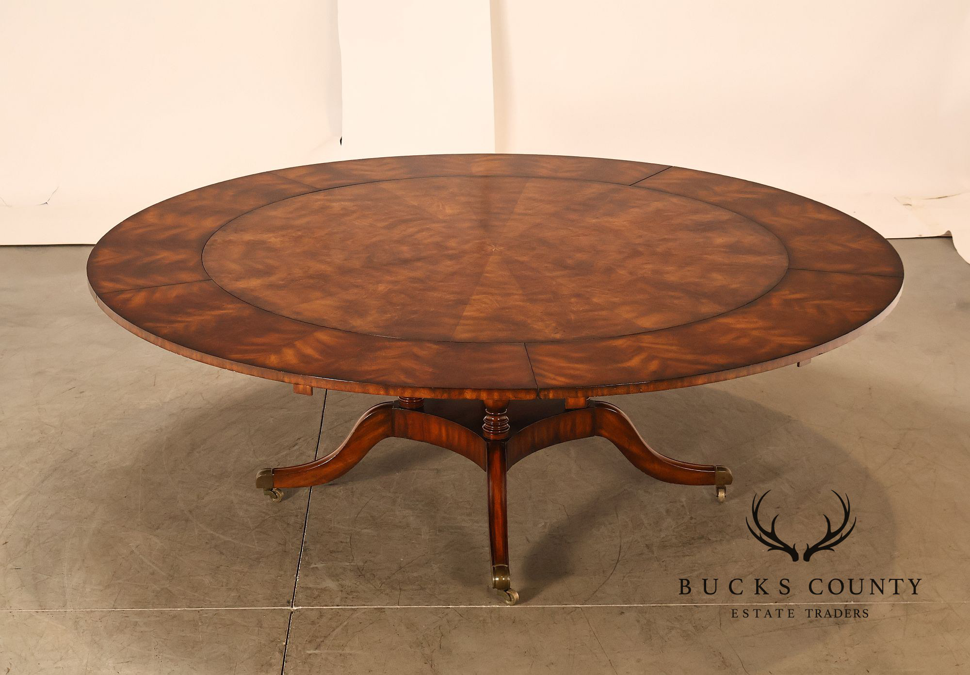 Maitland Smith 'Roundabout' Mahogany Expandable Dining Table