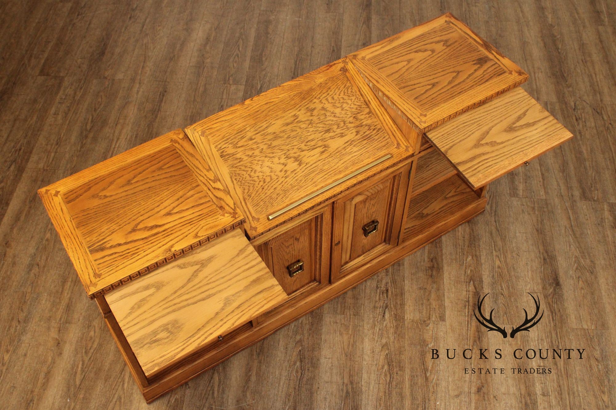Romweber Viking Oak Bookcase Office Credenza
