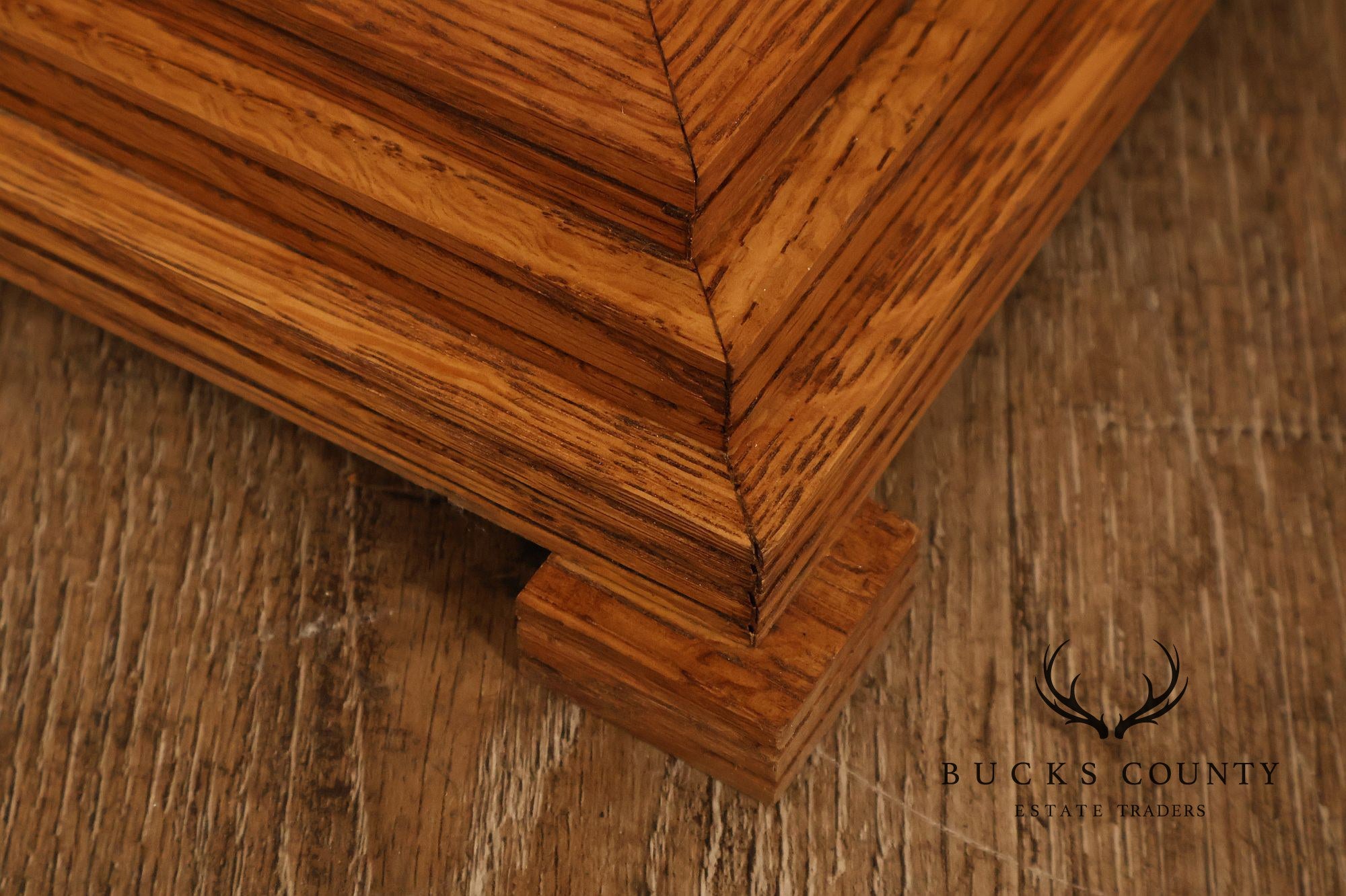 Ppl Fine Woodworking Mission Oak and Stained Glass Floor Lamp