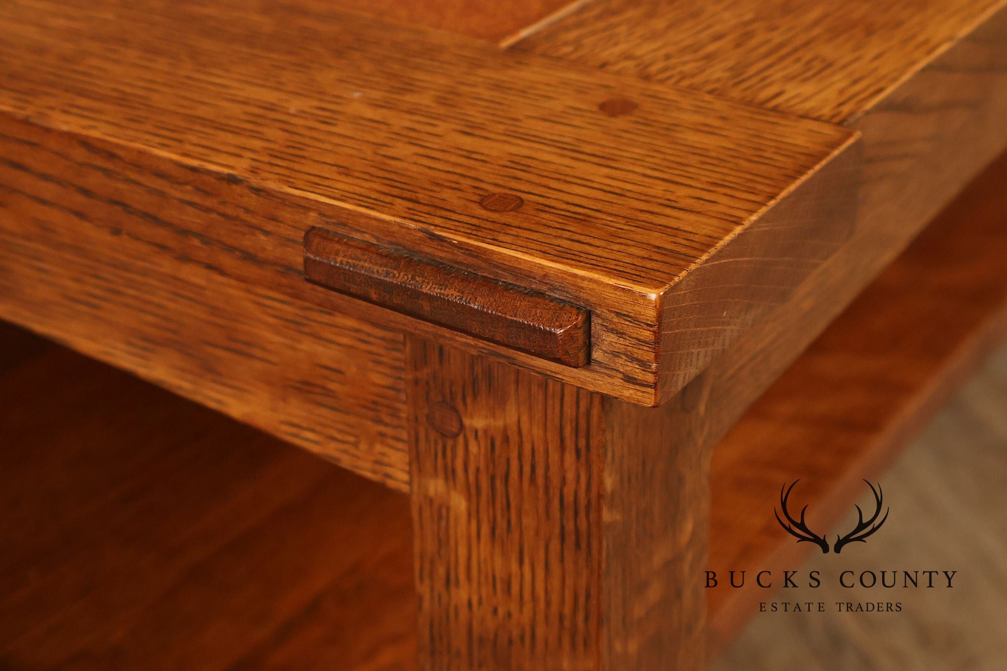Stickley Mission Collection Oak Tile Top Coffee Table