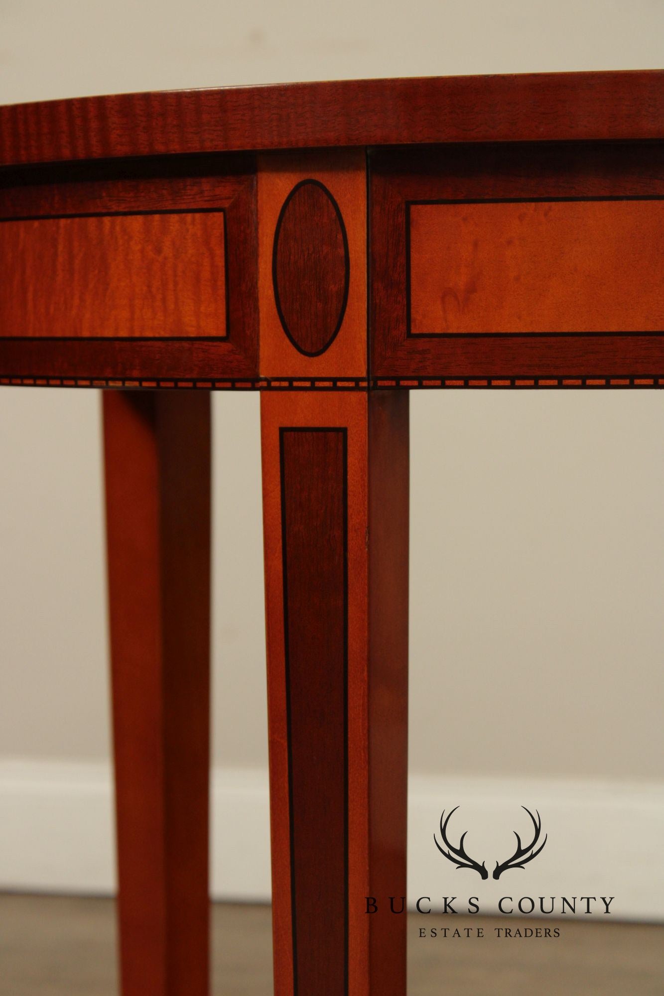 Kindel Federal Style Oval Inlaid End Table