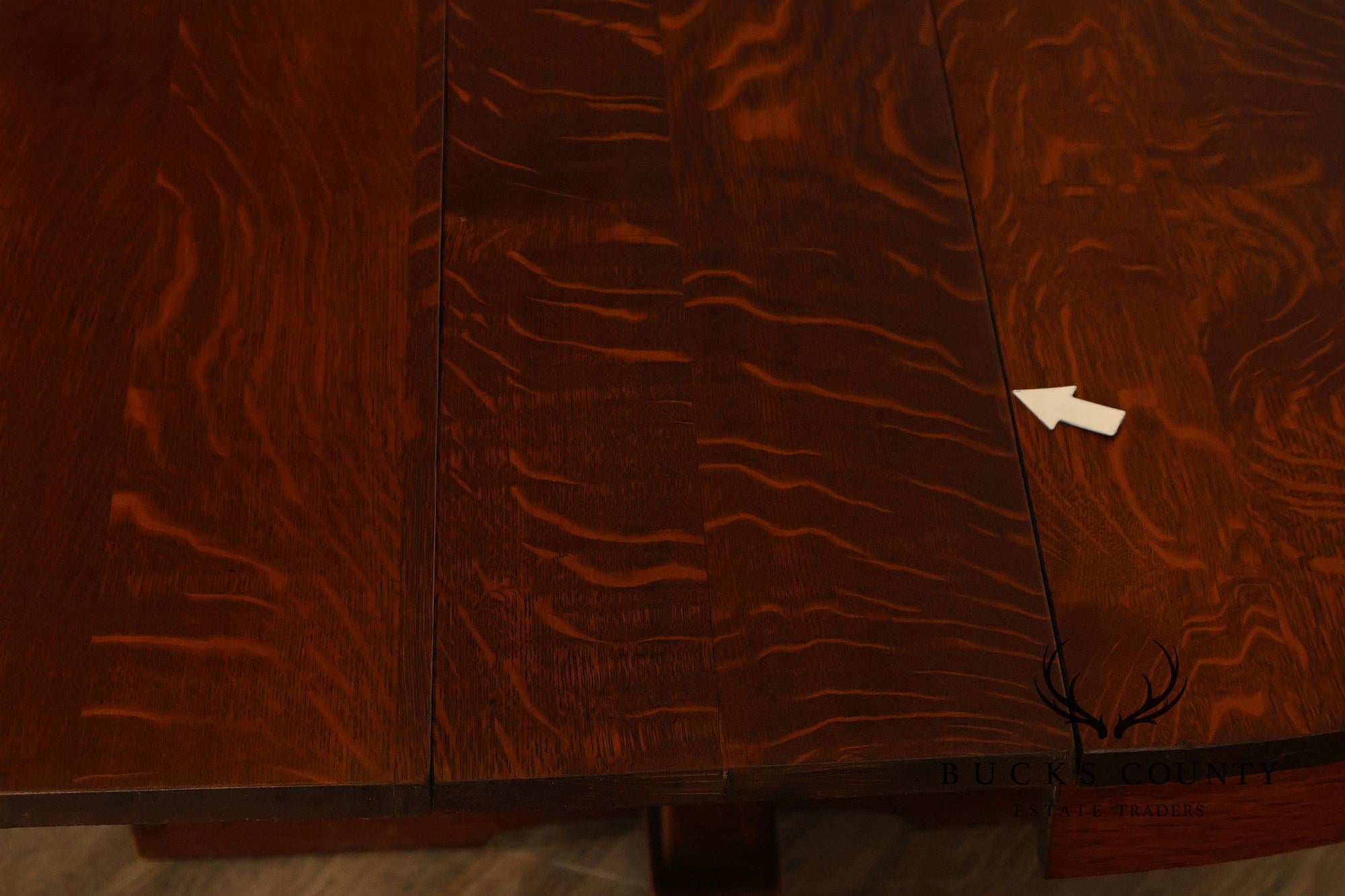 Antique L. & J.G. Stickley No. 716 Mission Oak Shoe Foot Round Dining Table