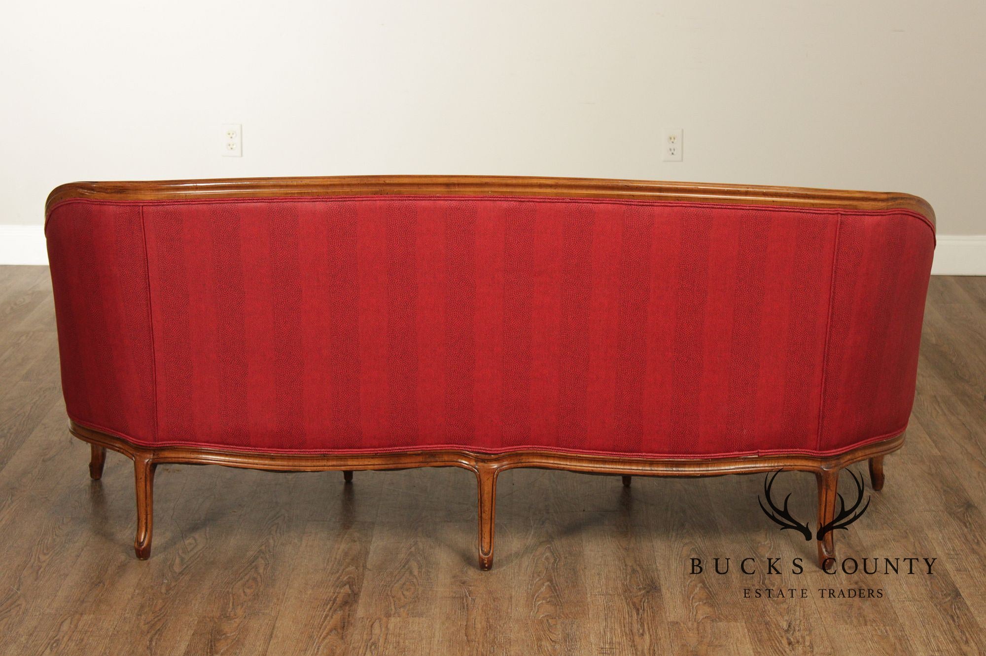 French Louis XV Style Walnut Upholstered Sofa