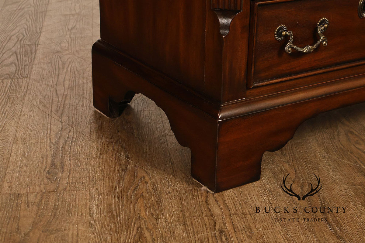 Drexel Heritage 'Covington Park' Marble Top Mahogany Door Chest