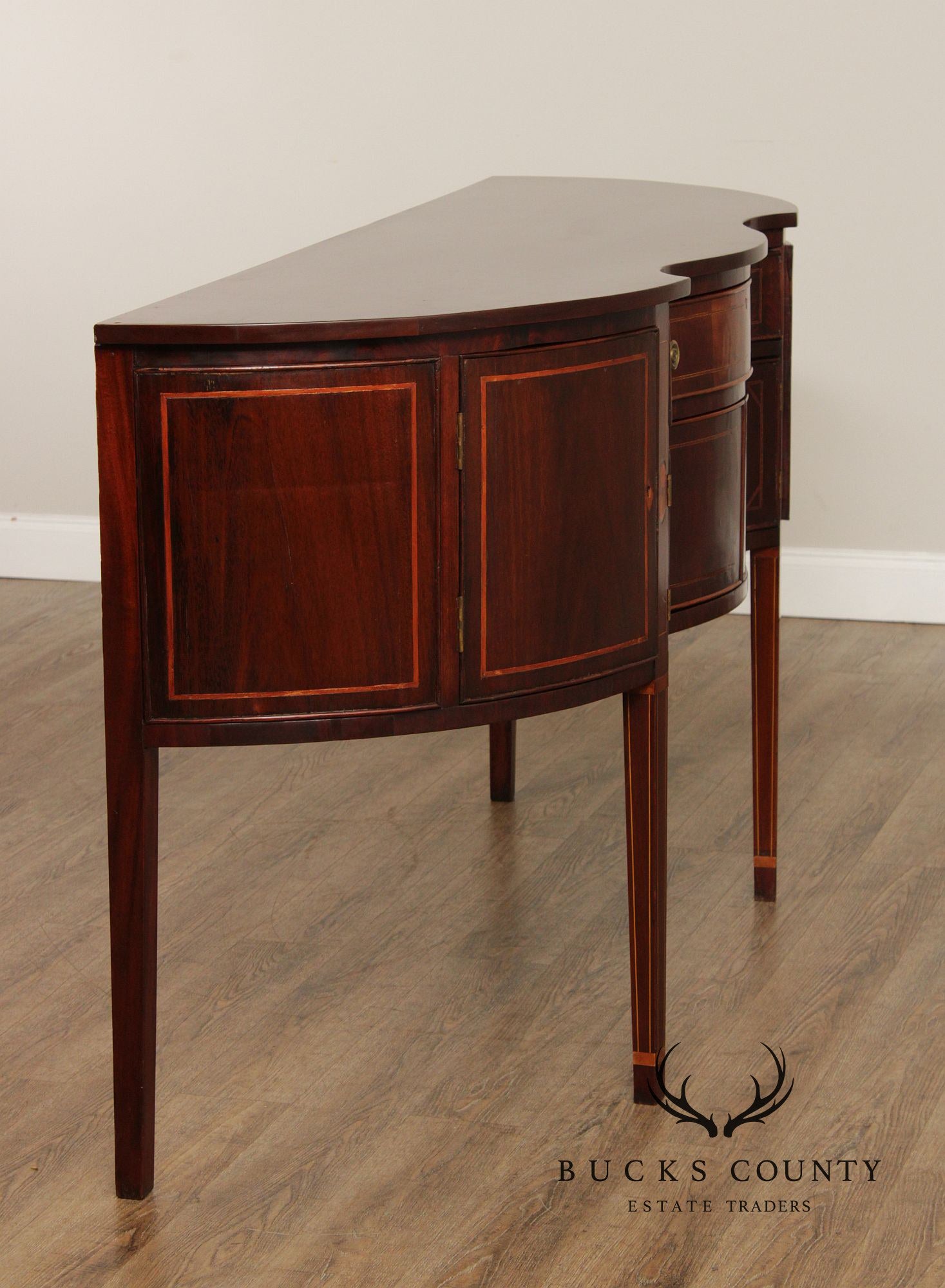 American Federal Inlaid Mahogany Serpentine Sideboard