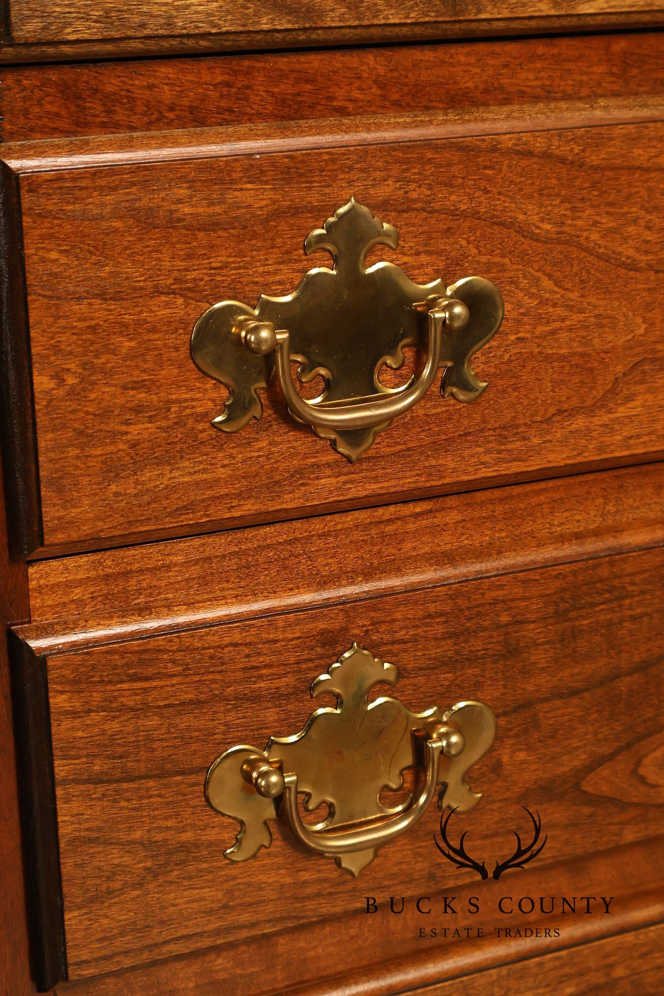 Custom Crafted Queen Anne Style Cherry Silver Chest On Frame