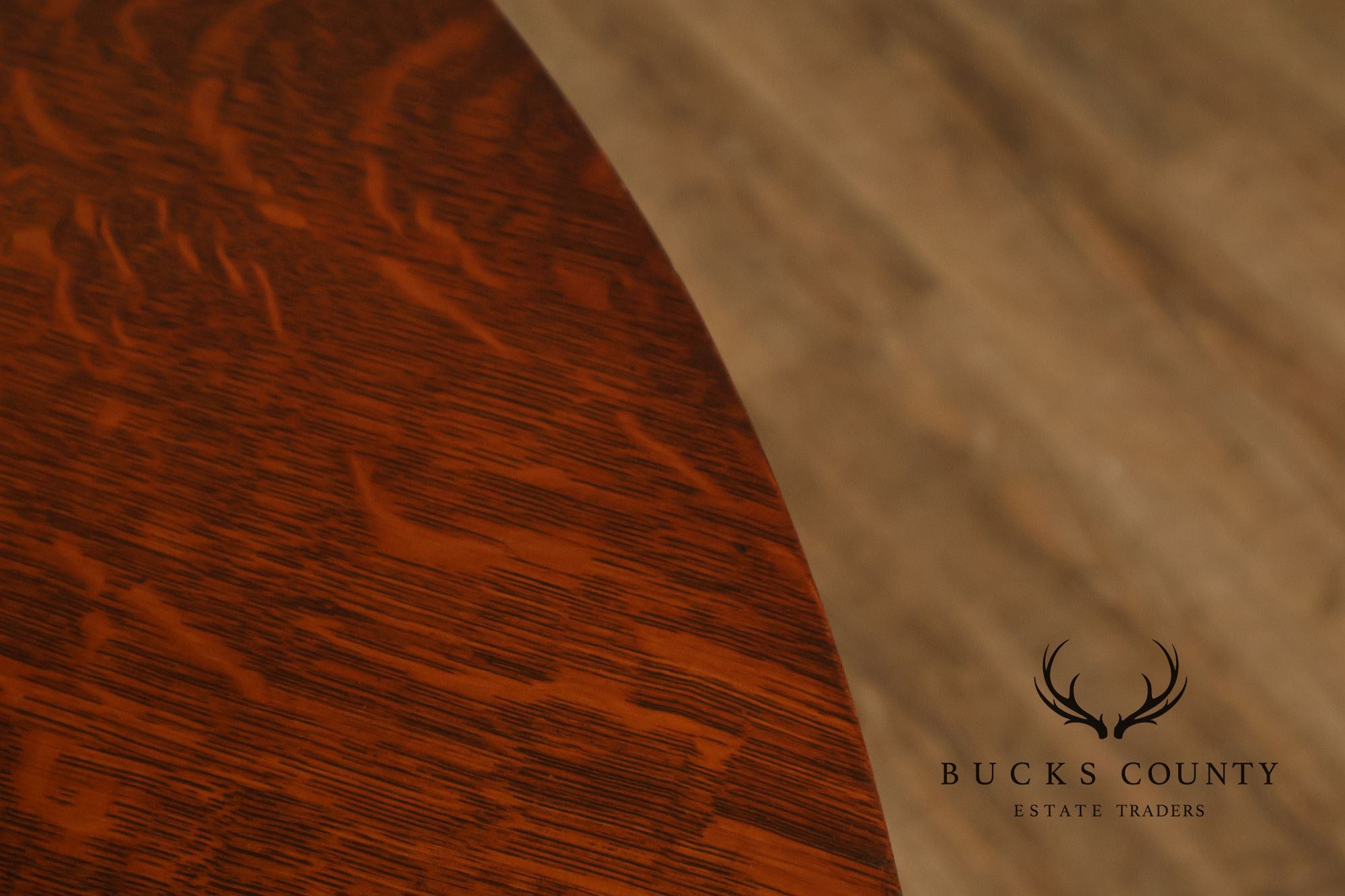 Antique L. & J.G. Stickley No. 716 Mission Oak Shoe Foot Round Dining Table