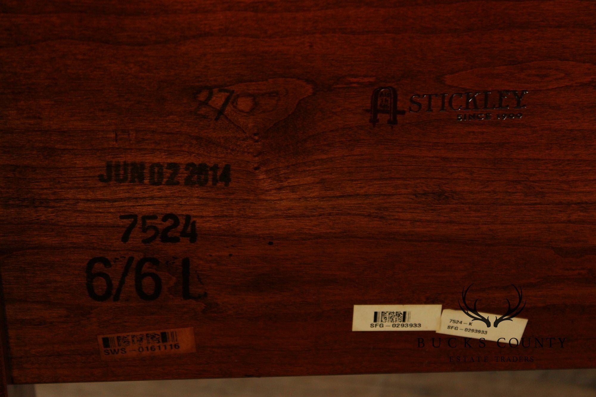 Stickley Traditional Style Cherry King Sleigh Bed