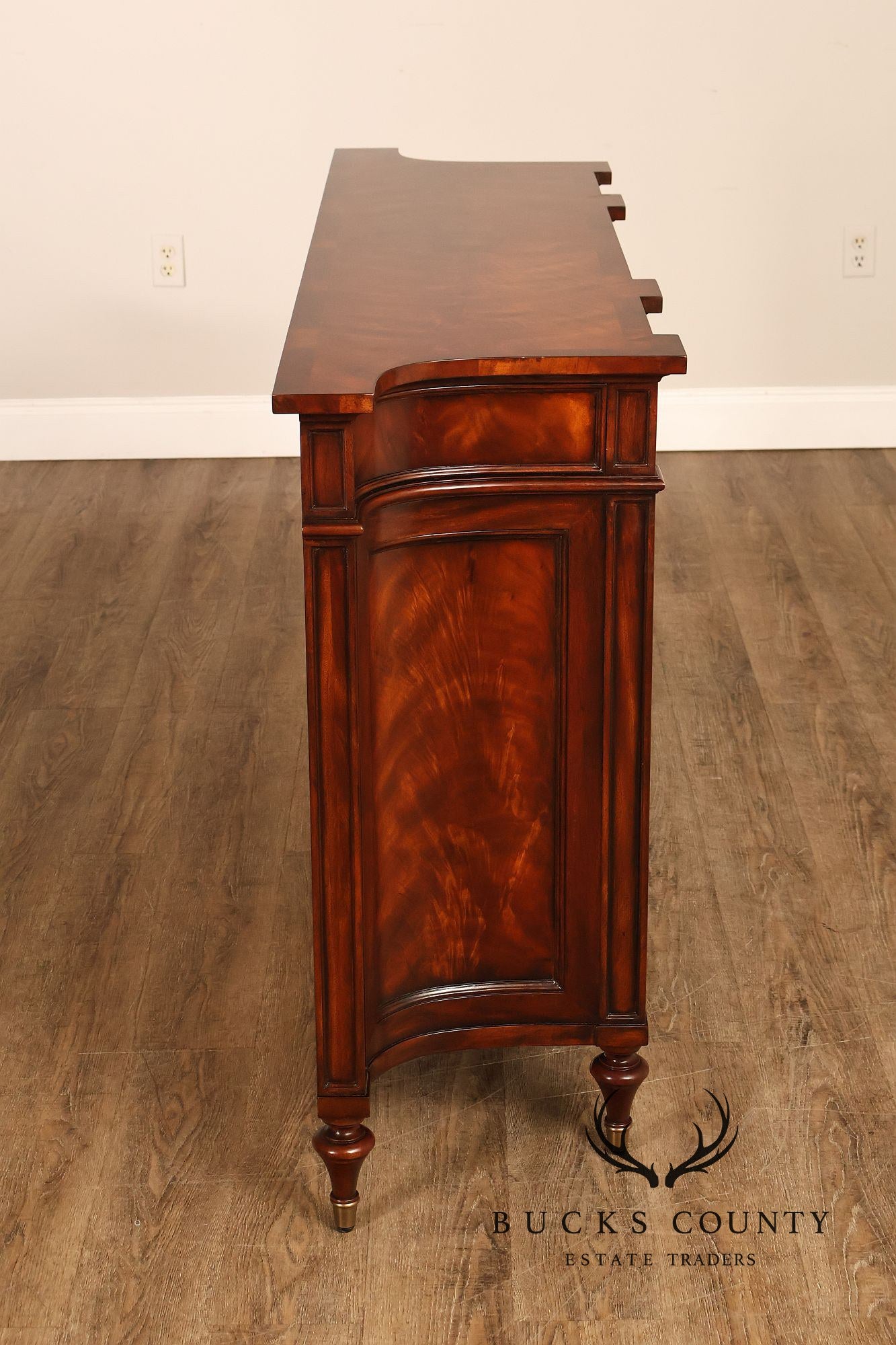 Theodore Alexander Mahogany Concave Side Cabinet