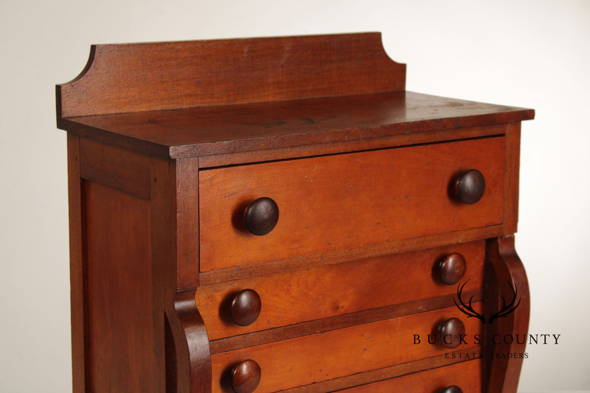 American Empire Bedside Chest of Drawers