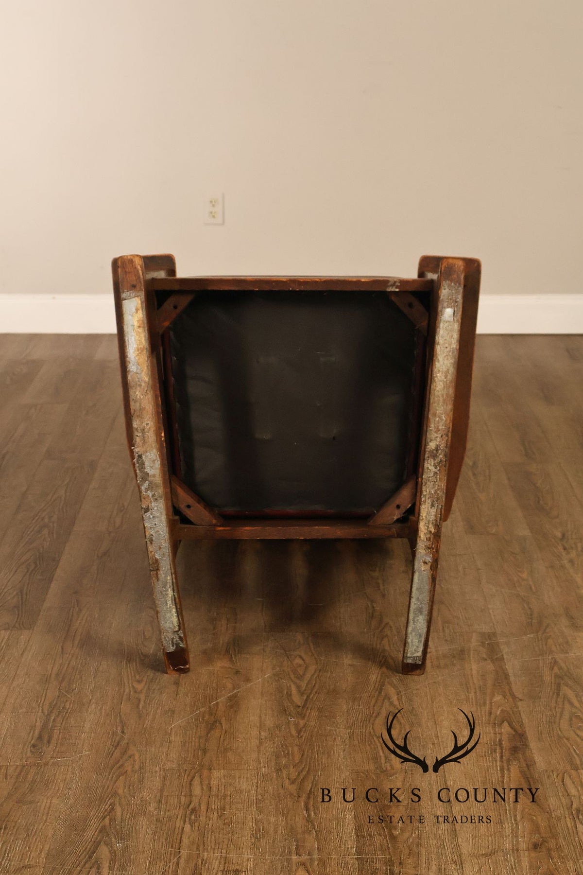 Antique Charles Stickley Mission Oak High Back Rocking Chair