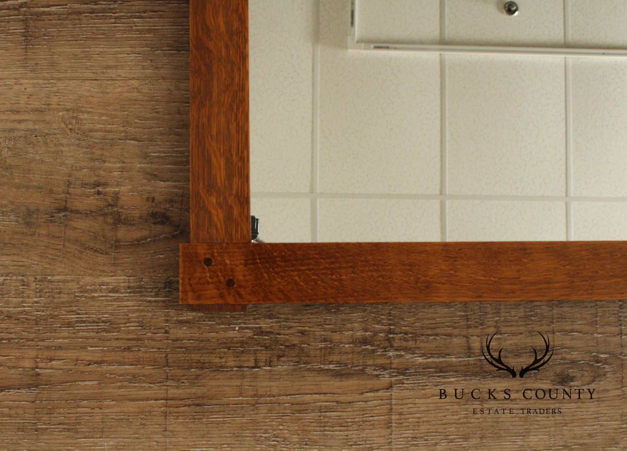 Mission Style Oak Wall Mirror