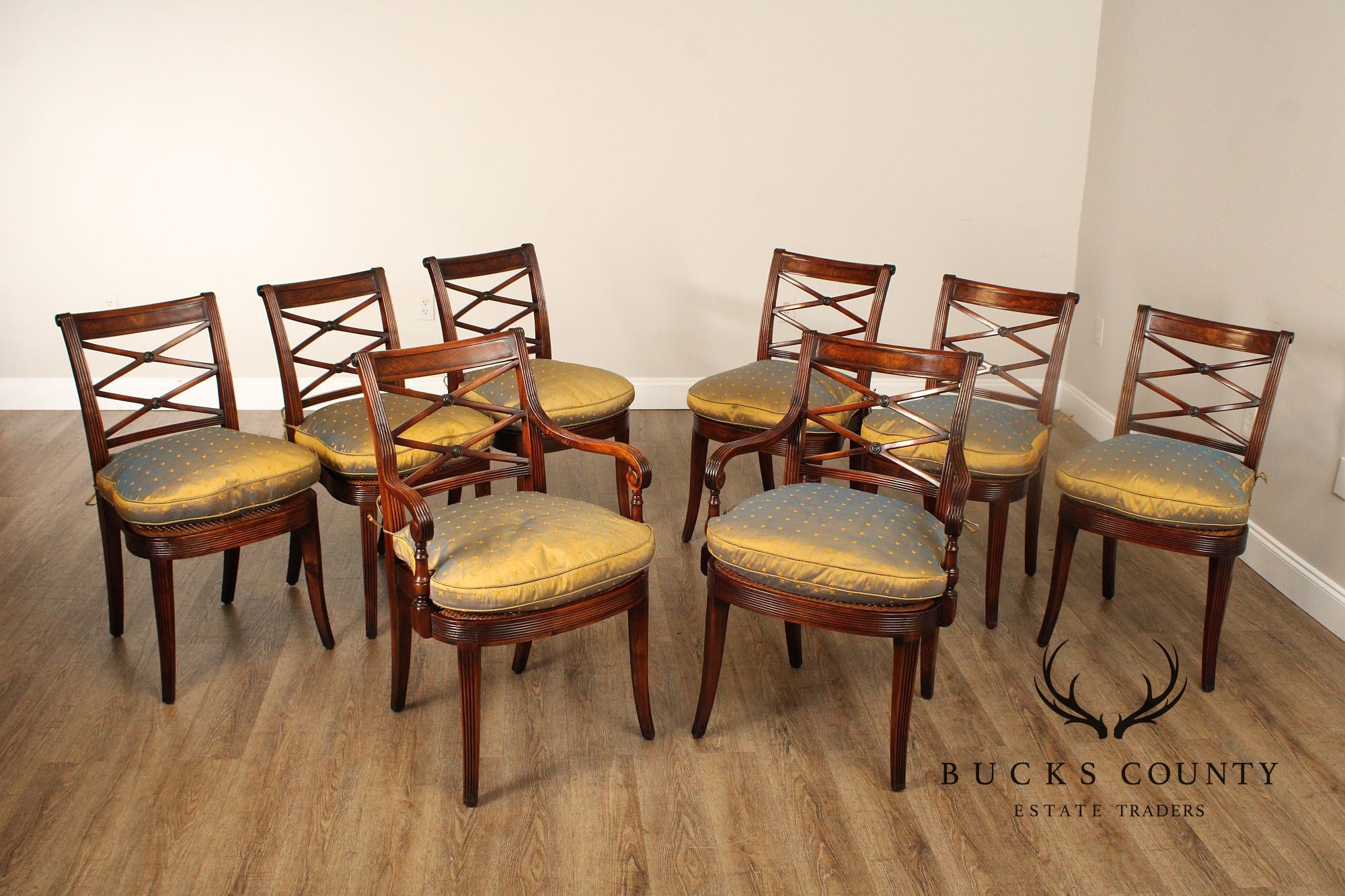 Theodore Alexander Set of Eight 'Regency' Dining Chairs