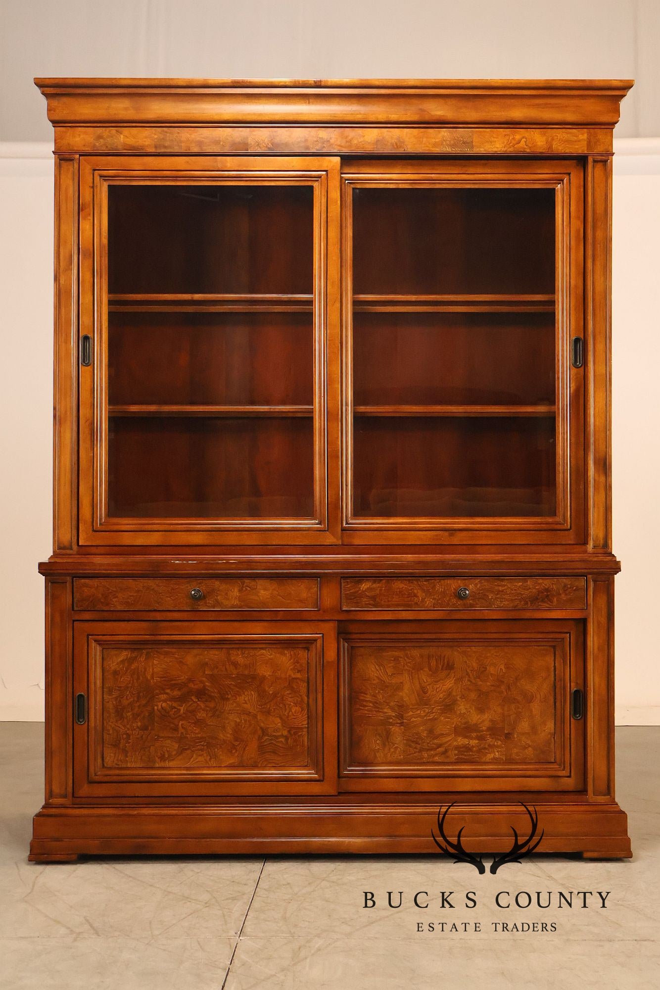 Ethan Allen Townhouse Collection Burlwood China Cabinet