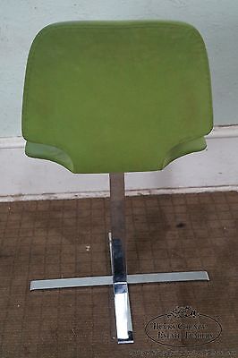 Mid Century Chrome Pedestal Side Chair Arne Jacobsen Fritz Hansen Style