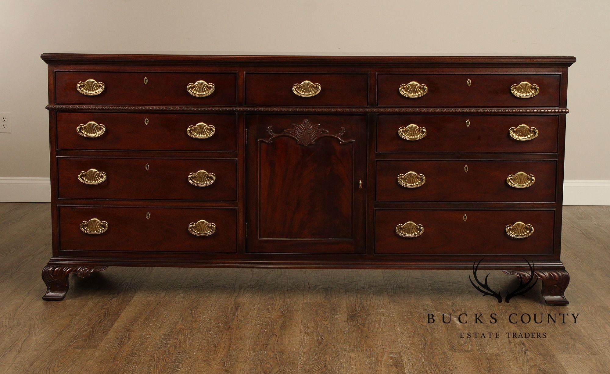 Henredon Chippendale Style Cherry Long Dresser