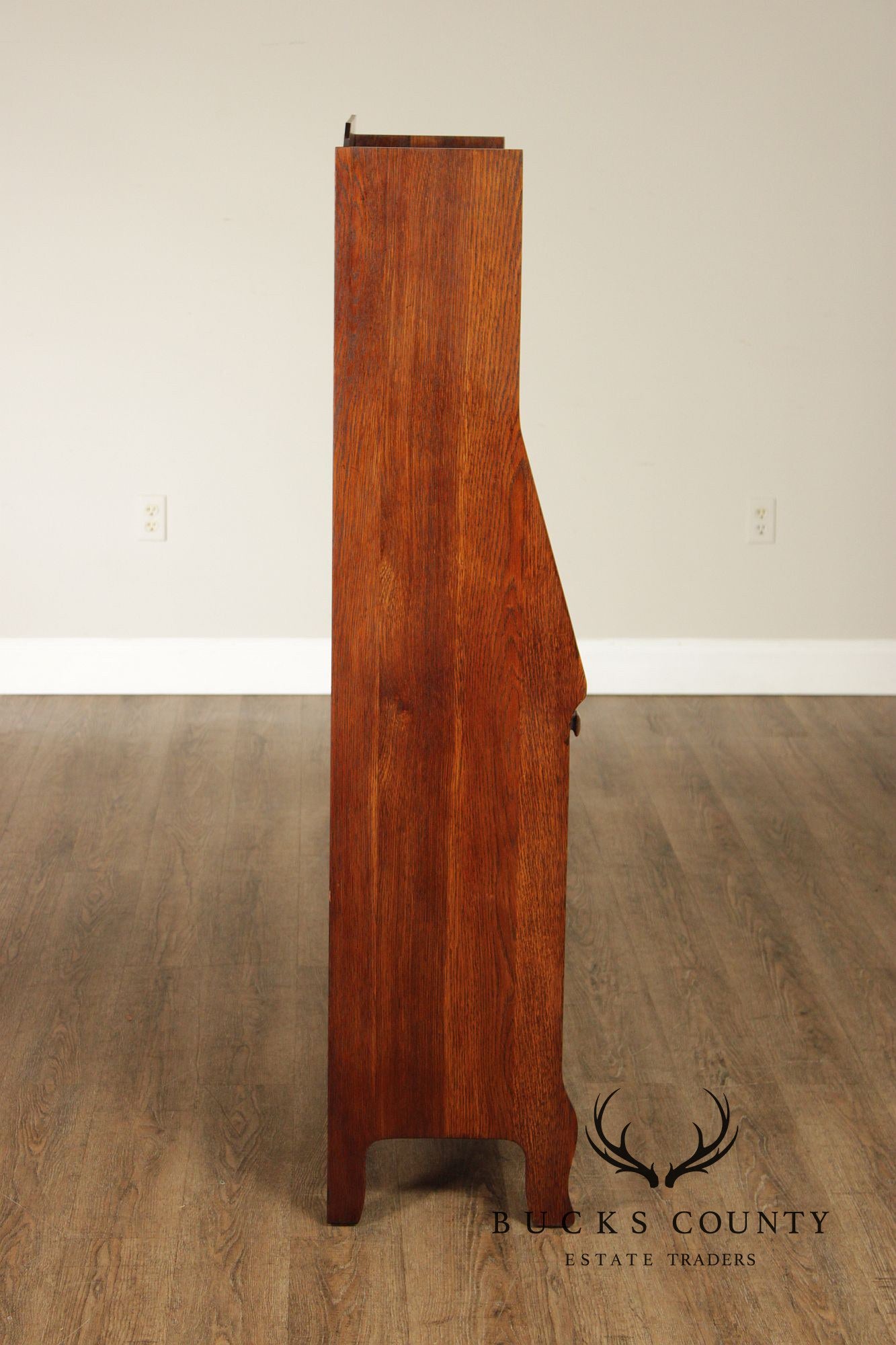 Antique Arts & Crafts Mission Oak Secretary Desk Bookcase