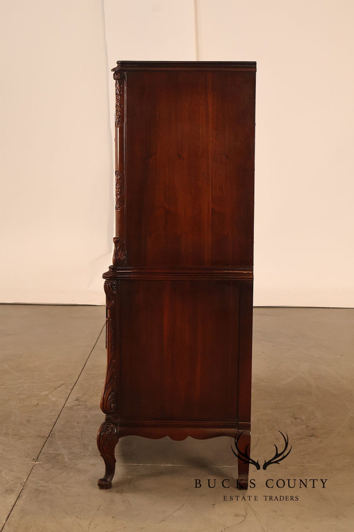 Vintage 1940s Mahogany High Chest
