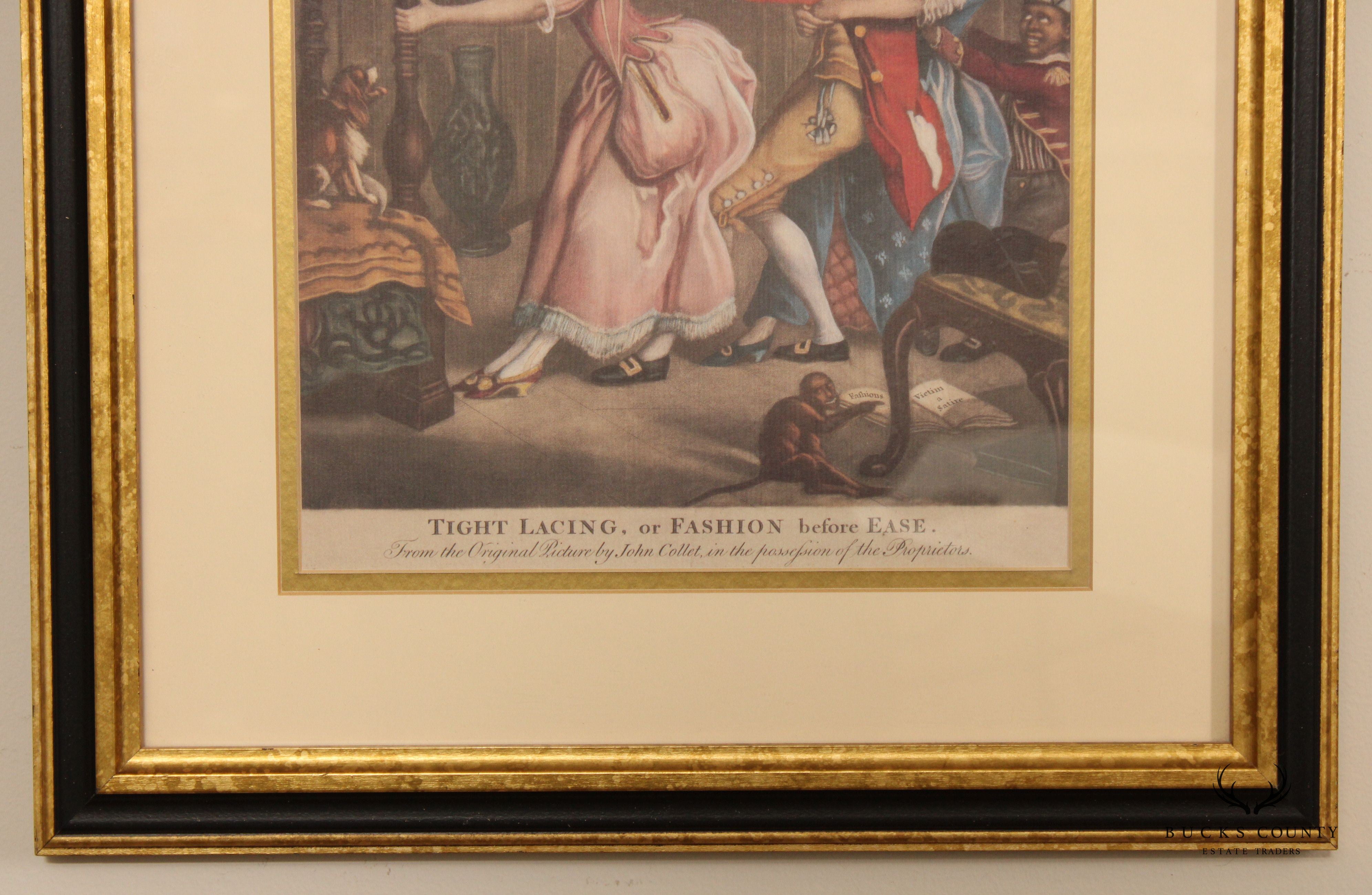 John Collet Satirical Print, 'Tight Lacing, or Fashion Before Ease'