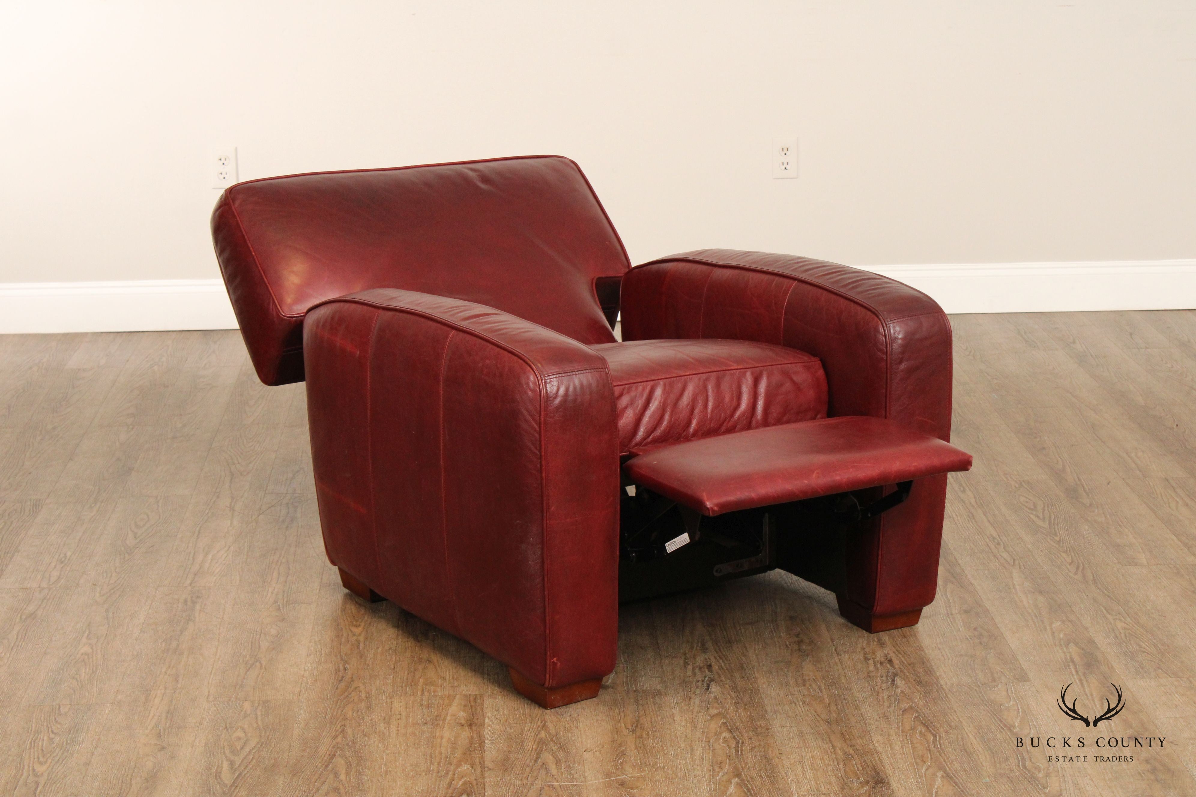 Crate & Barrel Leather Recliner